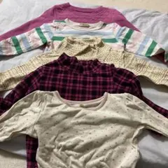 長袖　カットソー　セット　保育園　4枚セット　肌着1枚　80 90