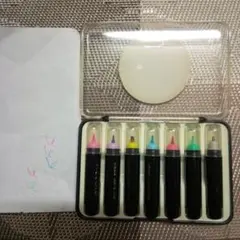 【非売品　レトロ】NEC NMシリーズ 小ぶり　マーカー 7本セット　蛍光ペン