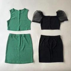 SHEIN クロップド丈　キッズ　セットアップ　11-12y セットのサムネイル