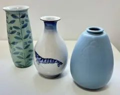 九谷焼　九谷孝作の花瓶　　その他2点