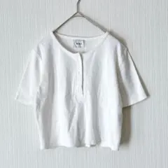 1521 W.W.G リブTシャツ 半袖カットソー ヘンリーネック ショート丈