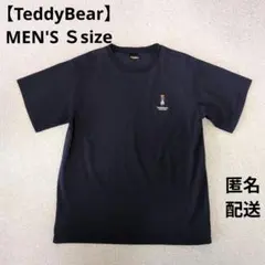TeddyBear テディベア メンズ 半袖 Tシャツ ネイビー 胸に刺繍の熊