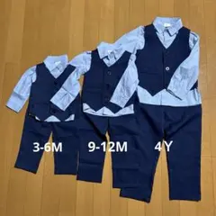男の子 フォーマル スーツ 3着セット 70 80 100 結婚式 入園式