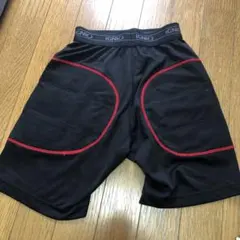 IGNIO パッド付きショートスラパン黒赤