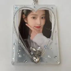 トレカキーホルダー　韓国　トレカ　レジン　デコ　硬質　ケース　トレカケース　青