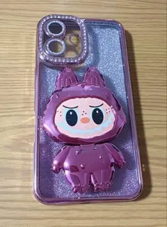 iPhone16ケース ラブブ 折りたたみミラー付き 【未使用に近い】