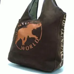 ハンティングワールド トートバッグ リバーシブル ボルネオ スエード ブラウン