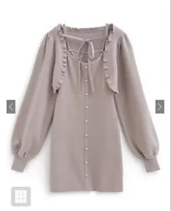 GRL フリルボレロxキャミソールミニワンピースニットセットアップ[ru1159