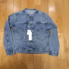ノーカラーデニムジャケット デニムジャケット
