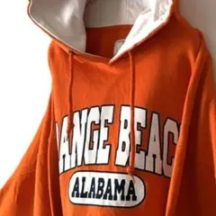 パシフィック&カンパニー オレンジビーチ パーカーXL オレンジ古着