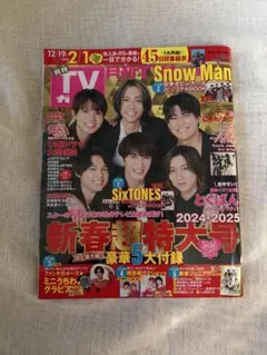 月刊TVガイド 2025年2月号 SixTONES表紙