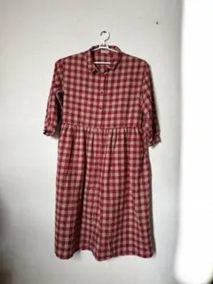 Samansa Mos2 チェック柄シャツワンピース