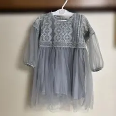 グレー チュール ベビードレス