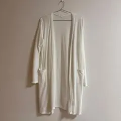 3can4on ロングカーディガン ホワイトL 試着のみの美品のサムネイル