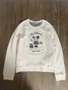 mezzo piano クマ刺繍 裏起毛トレーナー 160センチ