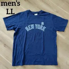 New York メンズ 大きめ Tシャツ 紺 men's XL ゆったり LLのサムネイル