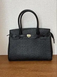 オーストリッチ　トートバッグ ブラック