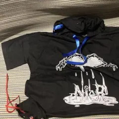 NieR 半袖　パーカー　BRAID BLACK HOODIE　定価4590円