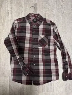 【クリーニング済】ハーレーダビッドソン チェック ネルシャツ L ボルドー 古着