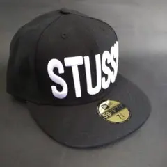 STUSSY NEW ERA 59FIFTY キャップ BIGロゴ ブラック