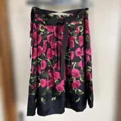 M’s GRACY スカート 花柄 黒/ピンク 38サイズ　未使用タグ付き