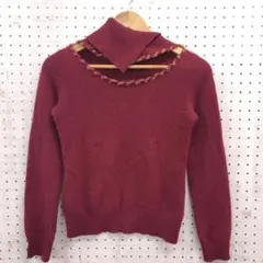 レトロ オールド ガーリー 古着 カットワーク カシミヤ ニットセーター