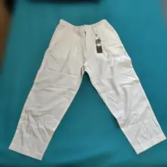 【新品・タグ付き】BENO ホワイト カジュアルパンツ Lサイズ