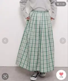 AURALEE AIRY GINGHAM CHECK SKIRT - メルカリ