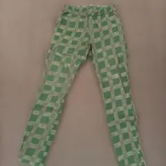 AS KNOW AS グリーン チェック柄　ストレッチパンツのサムネイル