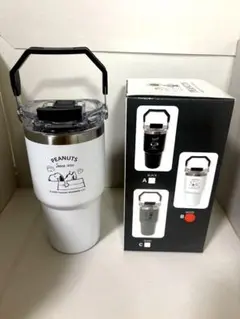 PEANUTS スヌーピータンブラー ホワイト ストロー付き2WAYタンブラー