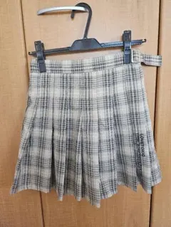 LOVE TOXIC ベージュ系チェック プリーツスカート