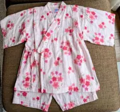 みきはうす 花柄 甚平 110cm