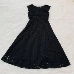 Noela 黒 花柄レース　ノースリーブ ワンピース 　　Mサイズ