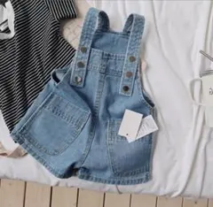 オーバーオール 子供服 ポケット デニム サロペット オールインワン 120cm