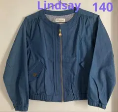 Lindsay ノーカラージャケット140 ノーカラーピンタックブルゾン140