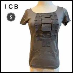 ICB カットソー S カーキ 半袖 デザイン トップス オフィスカジュアルのサムネイル
