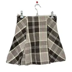 GRL グレイル インパン裏地付きチェック柄プリーツスカート
