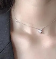 新品★　スターリングシルバー925　CZ　ネックレス