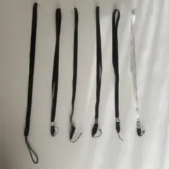 ナイロンストラップ 6本セット 黒 白