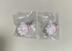 ガチャガチャ めじるしアクセサリー ふわふわスノー ハローキティ 2個セット