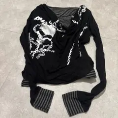 y2k スカルボーダー tops grunge archive 平成ギャル