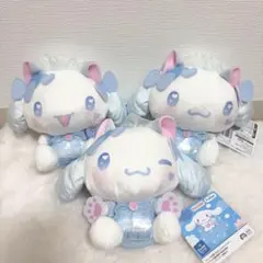 シナモロール　ねこみみメイドぬいぐるみ　3種コンプリートセット