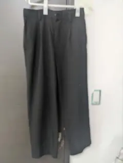ユニクロ uniqlo タックワイドパンツ S ブラック
