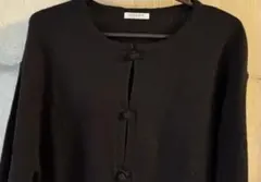 COLZA （コルザ）チャイナボタン風ニットカーディガ ン 黒　Lサイズ