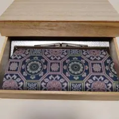 和柄 コインケース・小銭入れ 木製ボックス付き