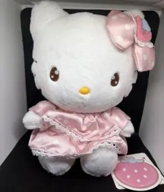 当時物 ハローキティ 水玉 ドット ピンク ぬいぐるみ レア レトロ
