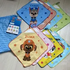 パウ・パトロール ループ付きタオル 8枚組　パウパト　ループタオル　バッグ付き