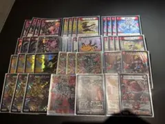 赤緑ミリオンブレイブカイザーデッキ　ニクジール　二重スリーブ　デュエマ