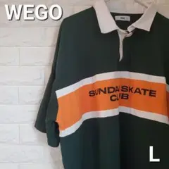 WEGOウィゴー　ポロシャツ　ラガーシャツ　size:L