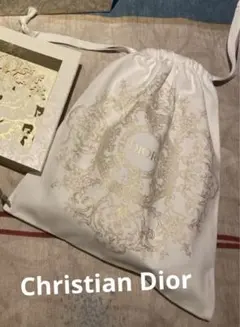 DIOR ノベルティ　巾着　ポーチ　ゴールド
